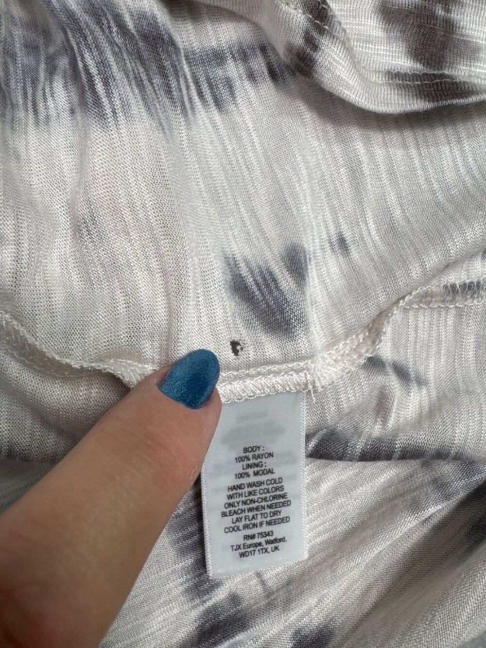 Cynthia Rowley Gray Tie-Dye Maxi Dress M Elastic Waist & Spaghetti Straps Travel - Picture 15 of 16